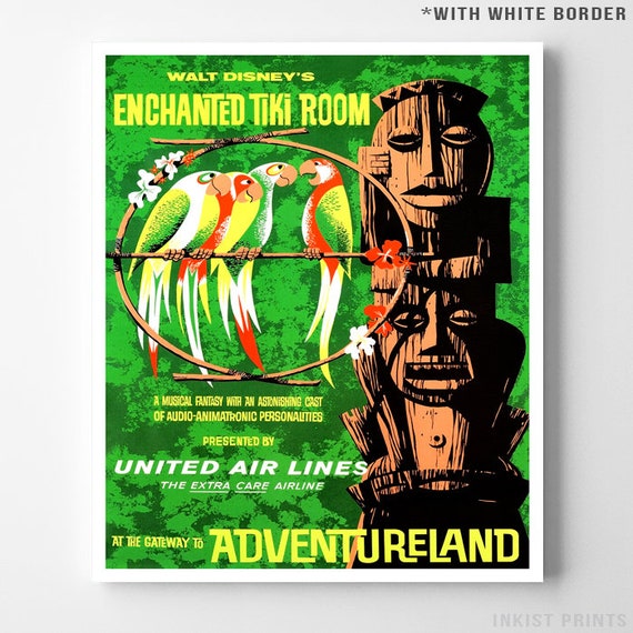 Disneyland Art Enchanted Tiki Room Disneyland Vintage Disney Poster Baby Print Disney Vintage Disneyland Poster Christmas Gift