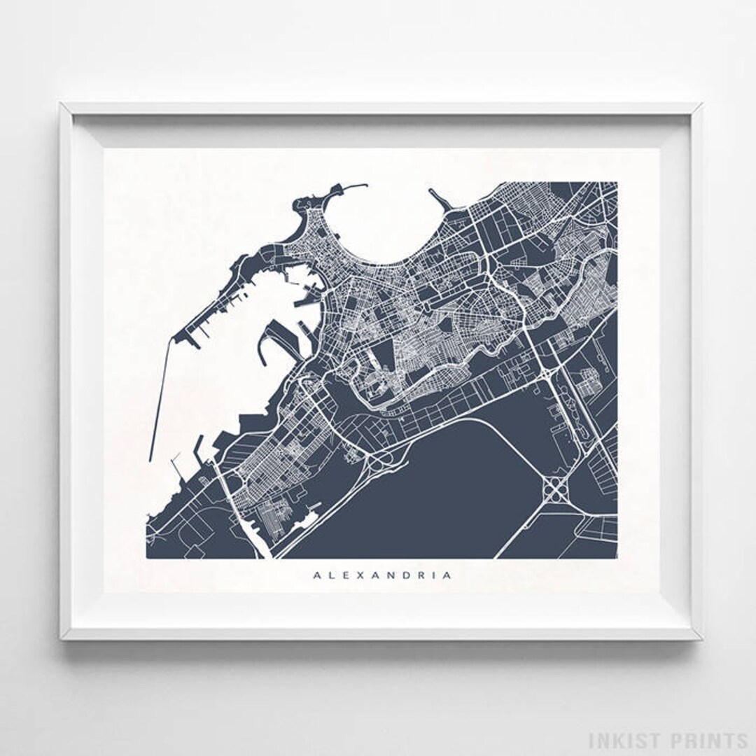 Alexandria Map Print Egypt Print Egypt Poster Dorm Room - Etsy
