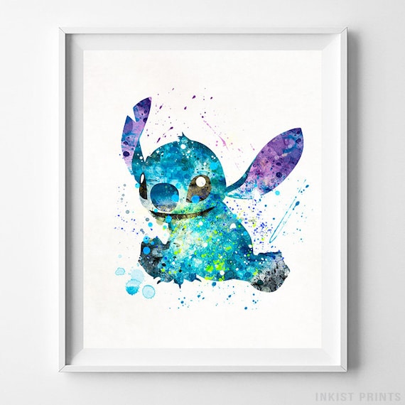 Stitch Poster, Lilo et Stitch, Stitch Art, Stitch Print, Aquarelle, Disney  Poster, Girl Room Art, Kid Wall Art, Type 2, Dorm Art -  France