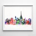 see more listings in the Watercolor Skyline Print section