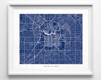 Adelaide Map Print, Australia Map, Australia Art, Adelaide Poster, Wedding Gift, Decor Idea, Home Town, Street Map, Christmas Gift