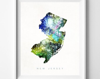 New Jersey Map Print, Trenton Print, New Jersey Poster, NJ Map, Living Room Decor, State Art, Map Print, Travel Poster, Christmas Gift