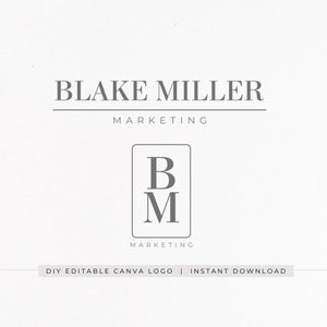 Editable logo | Logo design | DIY logo | Canva template logo | Premade Logo | Modern logo | Business logo | Luxury logo | Instant Download
