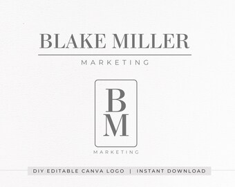 Editable logo | Logo design | DIY logo | Canva template logo | Premade Logo | Modern logo | Business logo | Luxury logo | Instant Download