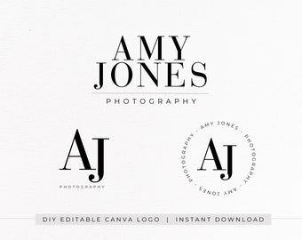 Editable logo | Logo design | DIY logo | Canva template logo | Premade Logo | Modern logo | Business logo | Luxury logo | Instant Download
