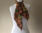 Vintage Silk Scarf, Handkerchief Scarve