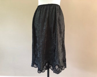 Satin Jacquard Vintage Plus Size Half Slip 2x Underskirt Skirt Slip