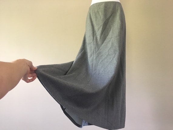 Talbots Wool Maxi Skirt, Long Gray Skirt, Size 6
