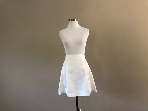 Vintage Tennis Skirt by Tail, White Tennis Skirt,