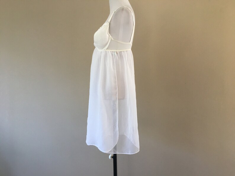 Medium M Pauline/'s Trousseau Babydoll Nightie Negligee Lingerie Vintage Bridal Baby Doll Nighty Lingerie