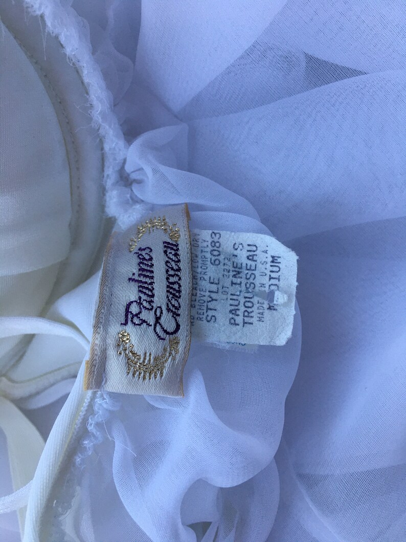 Medium M Pauline/'s Trousseau Babydoll Nightie Negligee Lingerie Vintage Bridal Baby Doll Nighty Lingerie