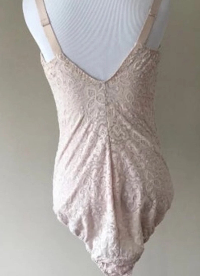 nude lace long sleeve bodysuit