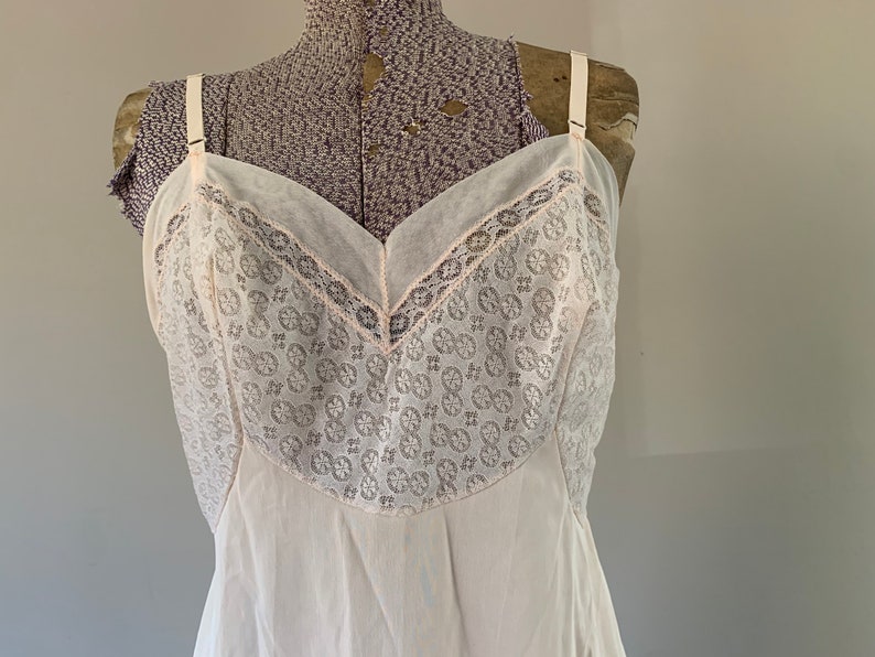 Vintage Full Slip Under Dress Underdress Slip Pink Nylon Etsy