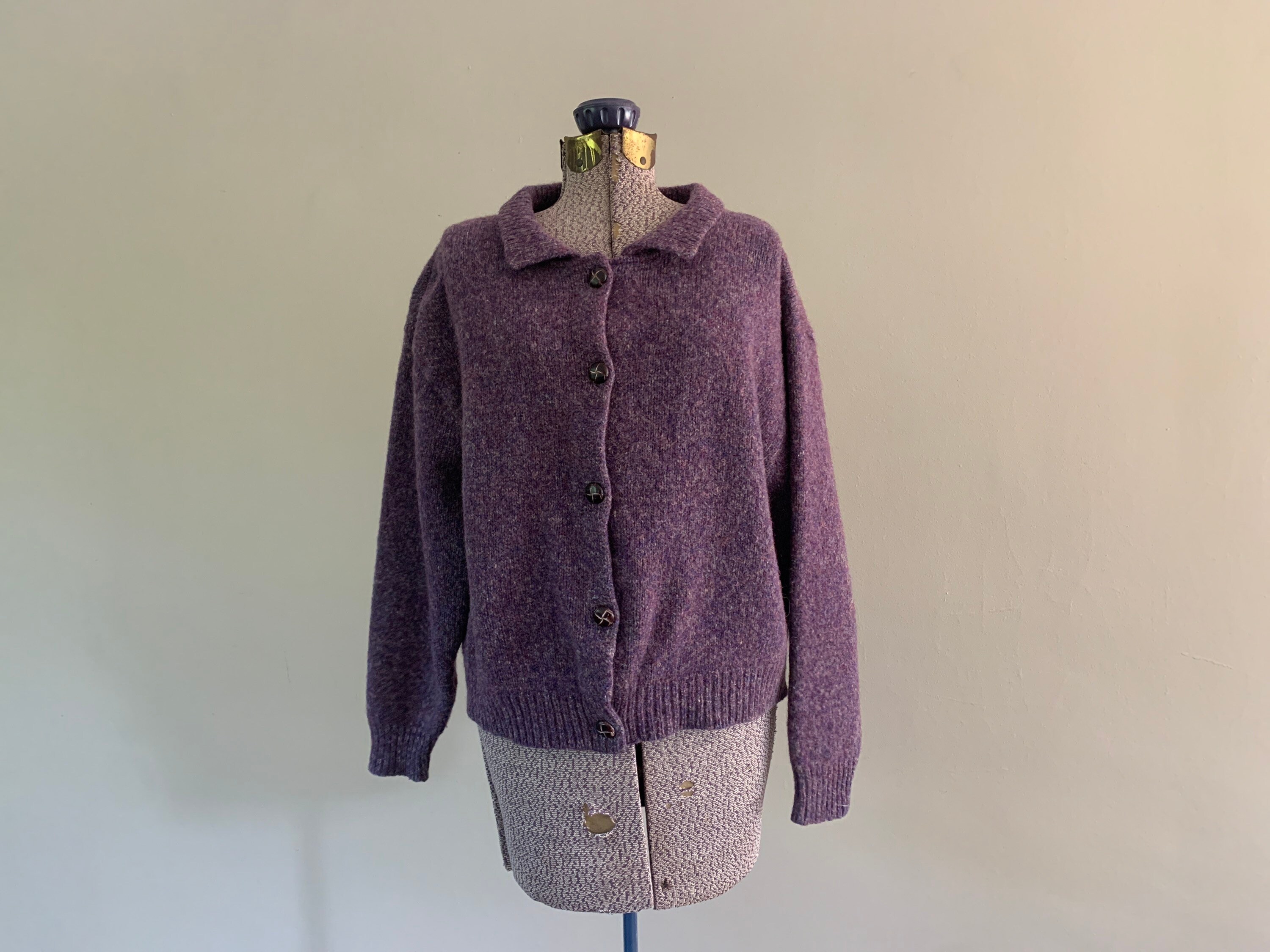 Purple Cardigan - Etsy