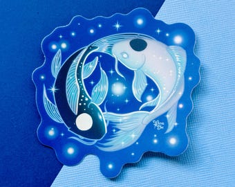 Yin Yang Koi Fish MATTE HOLO Vinyl Sticker || ATLA || Waterproof