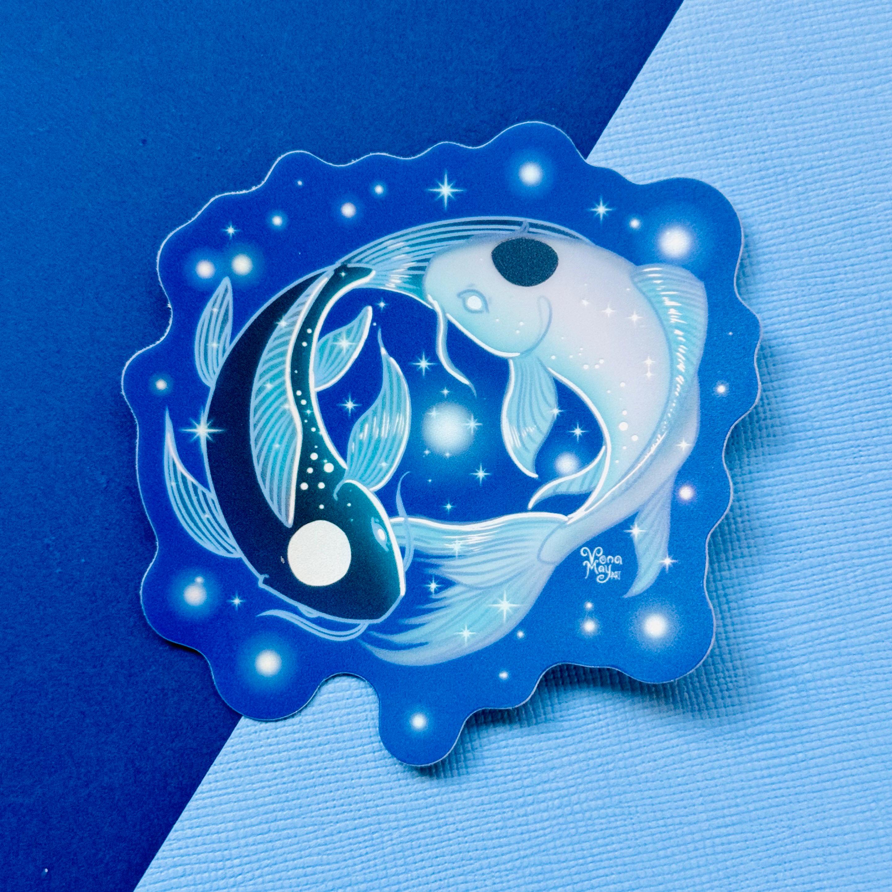 Yin Yang Koi Fish MATTE HOLO Vinyl Sticker || ATLA || Waterproof - Etsy