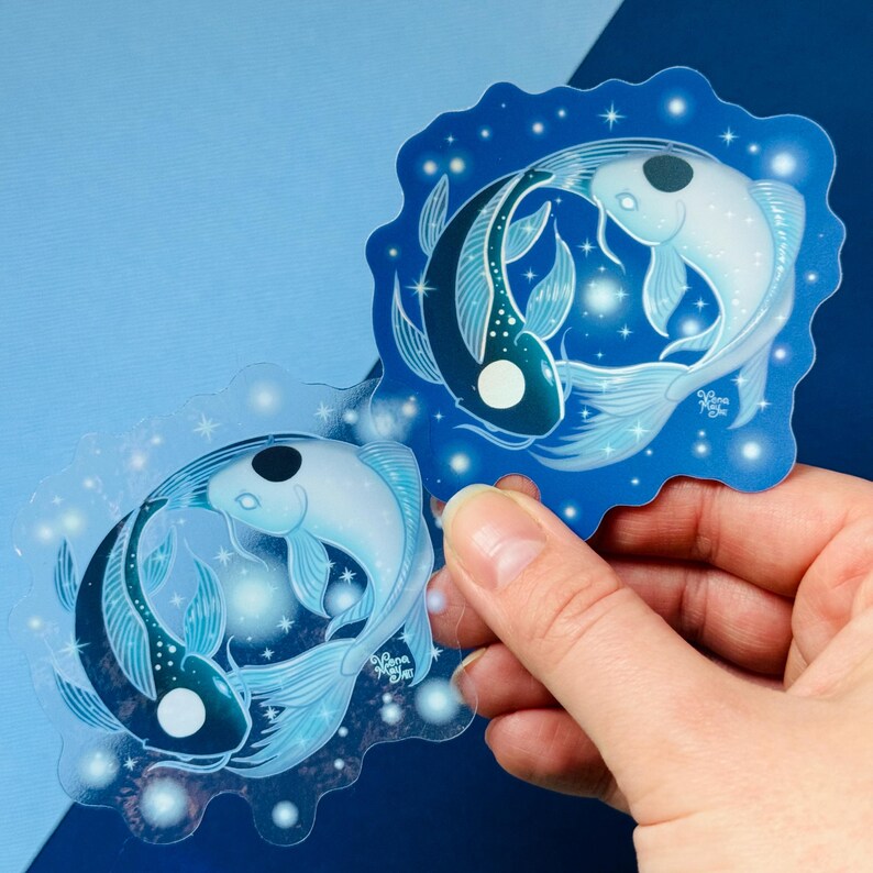 Yin Yang Koi Fish MATTE HOLO Vinyl Sticker || ATLA || Waterproof - Etsy