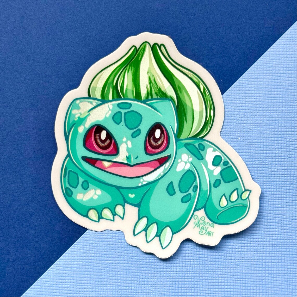 Bulbasauer Sticker Variegated Bulbasaur Sticker | Vaporwave HOLO Vinyl | Waterproof - Etsy
