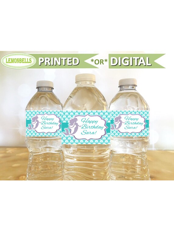 Etiquettes De Bouteille Deau Sirene Sirene Decoration Etsy Etiquettes De Bouteille Deau Sirene Sirene Decoration Etsy