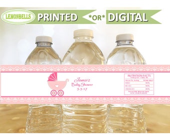 Personalized Butterfly Water Bottle Labels - Baby Shower Water Bottle Labels - Baby Girl Baby Shower Water Bottle Labels - Baby Shower Gift