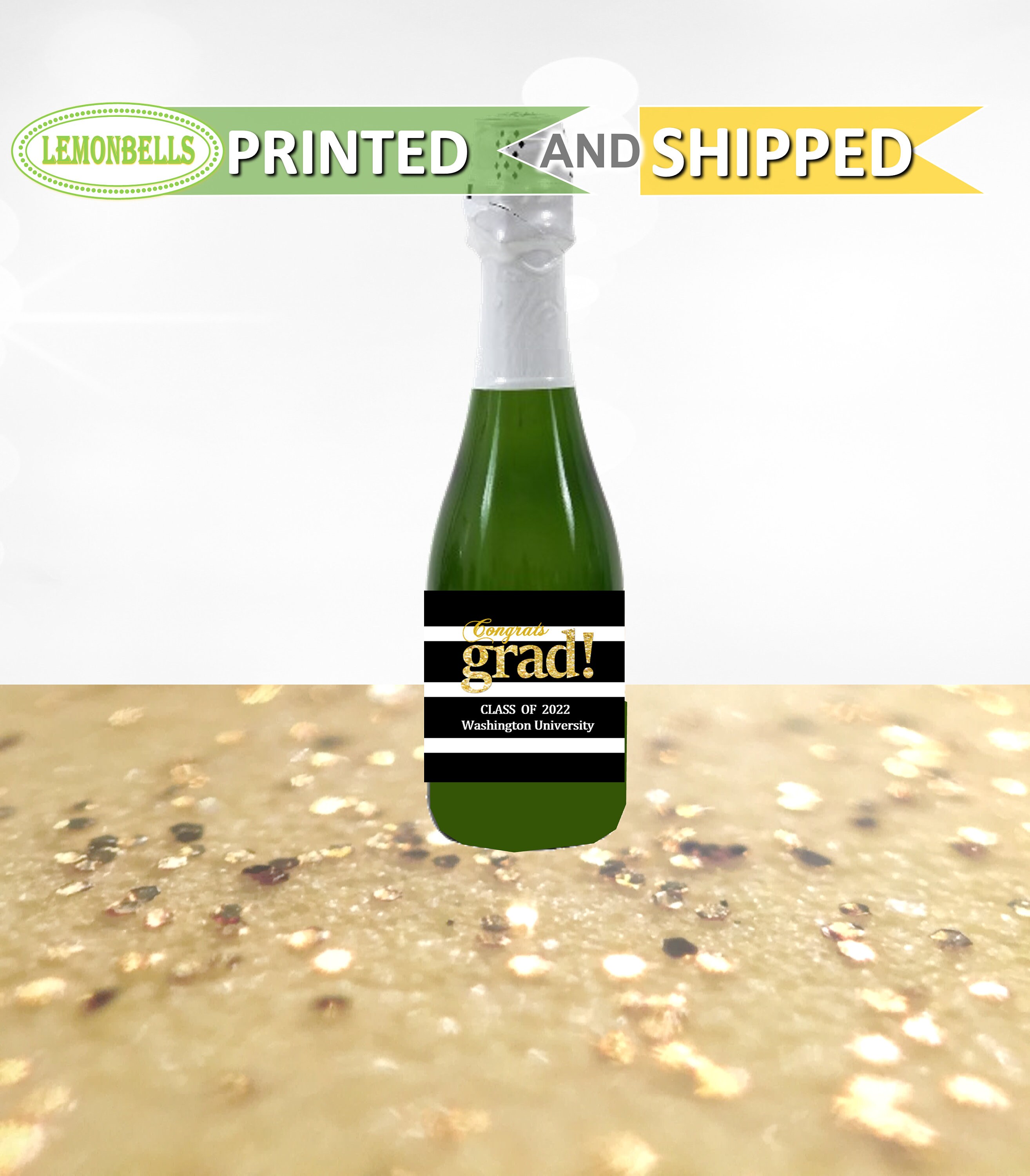Graduation Mini Champagne Bottle Labels Graduation ...