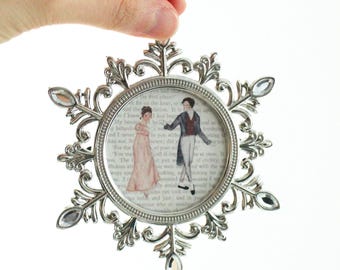 Pemberley Ball, Snowflake Christmas Ornament, Jane Austen, Pride and Prejudice
