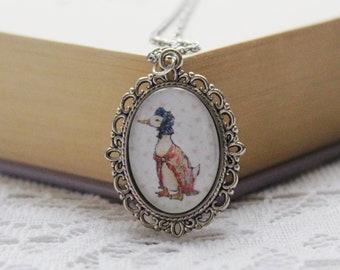 Jemima Puddle Duck Necklace, Beatrix Potter Jewelry, Easter Necklace, Book Lover Jewelry, Beatrix Potter Necklace