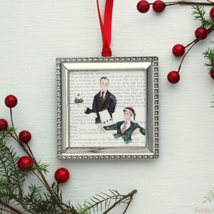 Jeeves and Wooster Christmas Ornament, P. G. Wodehouse Christmas Gift, Wodehouse Book Art