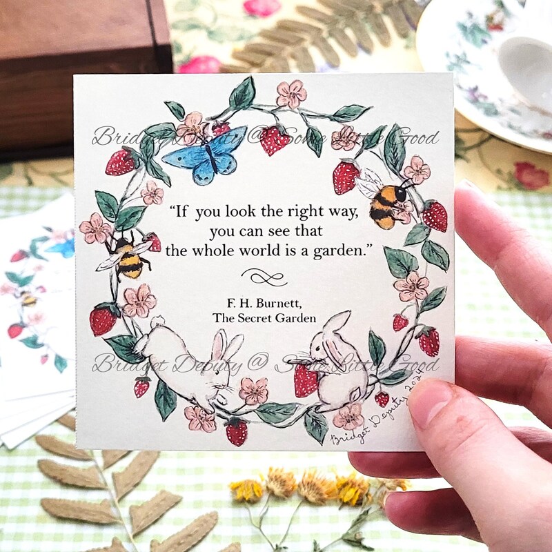 Cottage Garden Bunny Print - Etsy