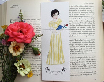 Catherine Morland Bookmark, Northanger Abbey Book Mark, Jane Austen Bookmark, Book Club Favor, Literary Bookmark, Pride and Prejudice