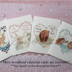 Printable Deer Valentine Card, I Love You Deerly Card, Includes 5x7 and ...