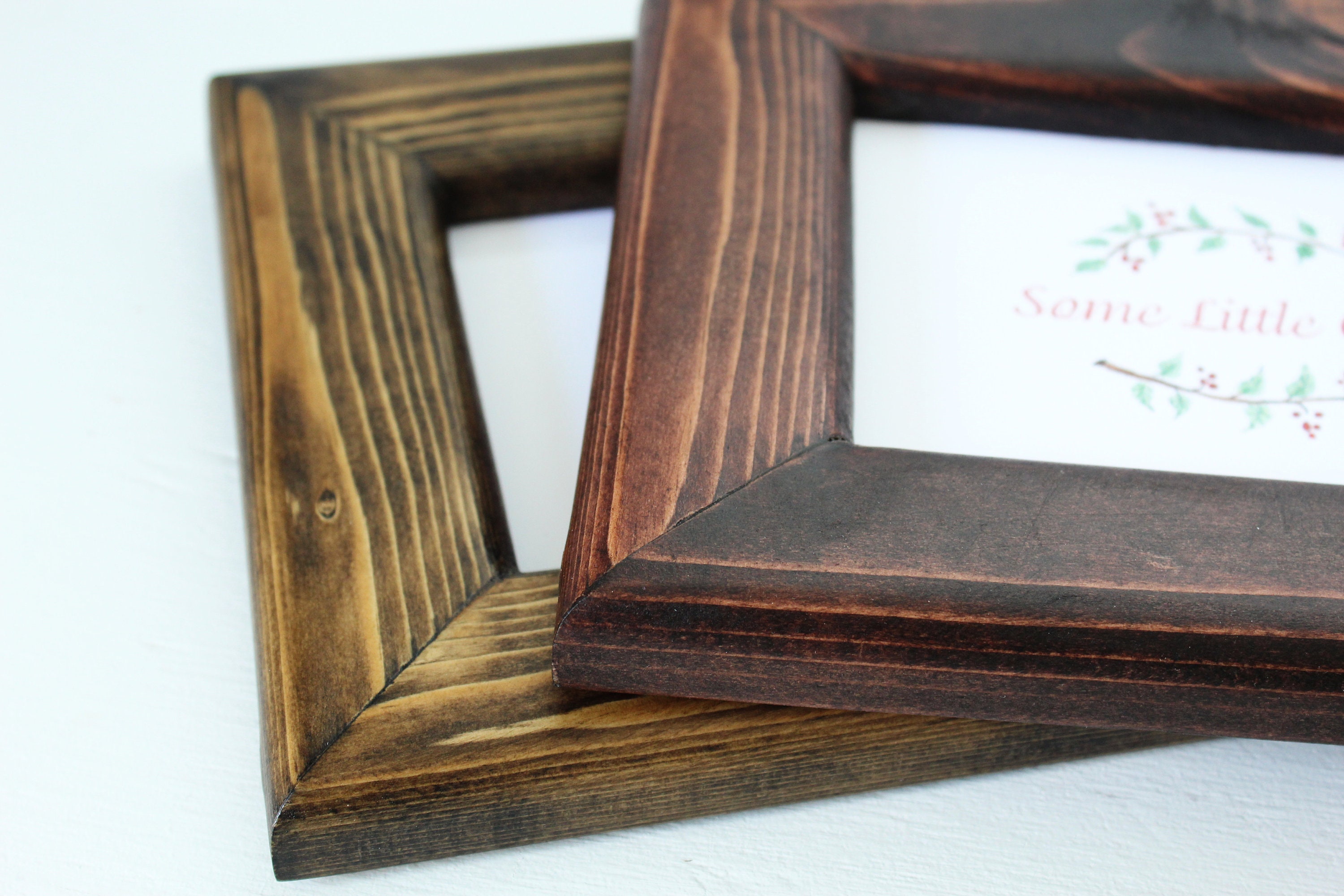 DDaoty Black 4x6 Picture Frame Rustic Solid Wood 2 Pcs High Definition Real  Glass, 4x6 Frames Tabletop or Wall Display