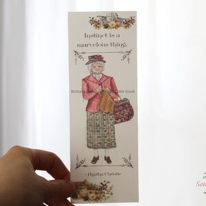 Agatha Christie Bookmark, Instinct is A Marvelous Thing Quote Book Mark ...