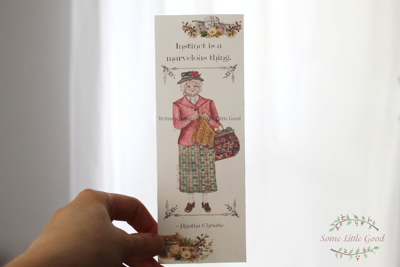 Agatha Christie Bookmark Instinct is A Marvelous Thing Quote - Etsy