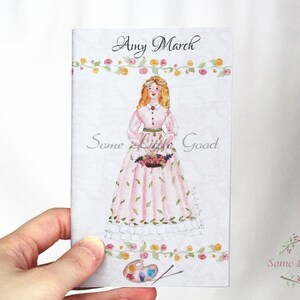 Amy March Journal, Little Women, Blank Notebook, Louisa May Alcott Pocket Journal, Reading Planner, Book Club Journal image 4