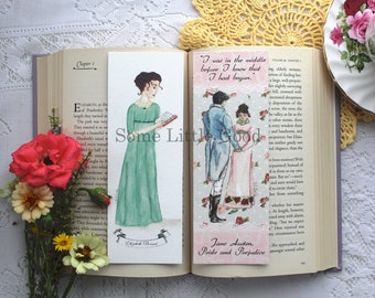 Elizabeth Bennet Bookmark, Pride and Prejudice Book Mark, Jane Austen Bookmark, Book Club Favor, Literary Bookmark, Elizabeth and Mr Darcy