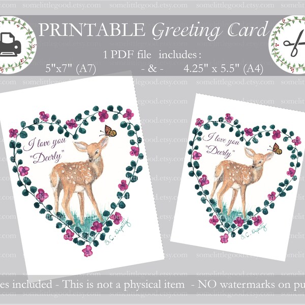 I Love You Deerly - Etsy