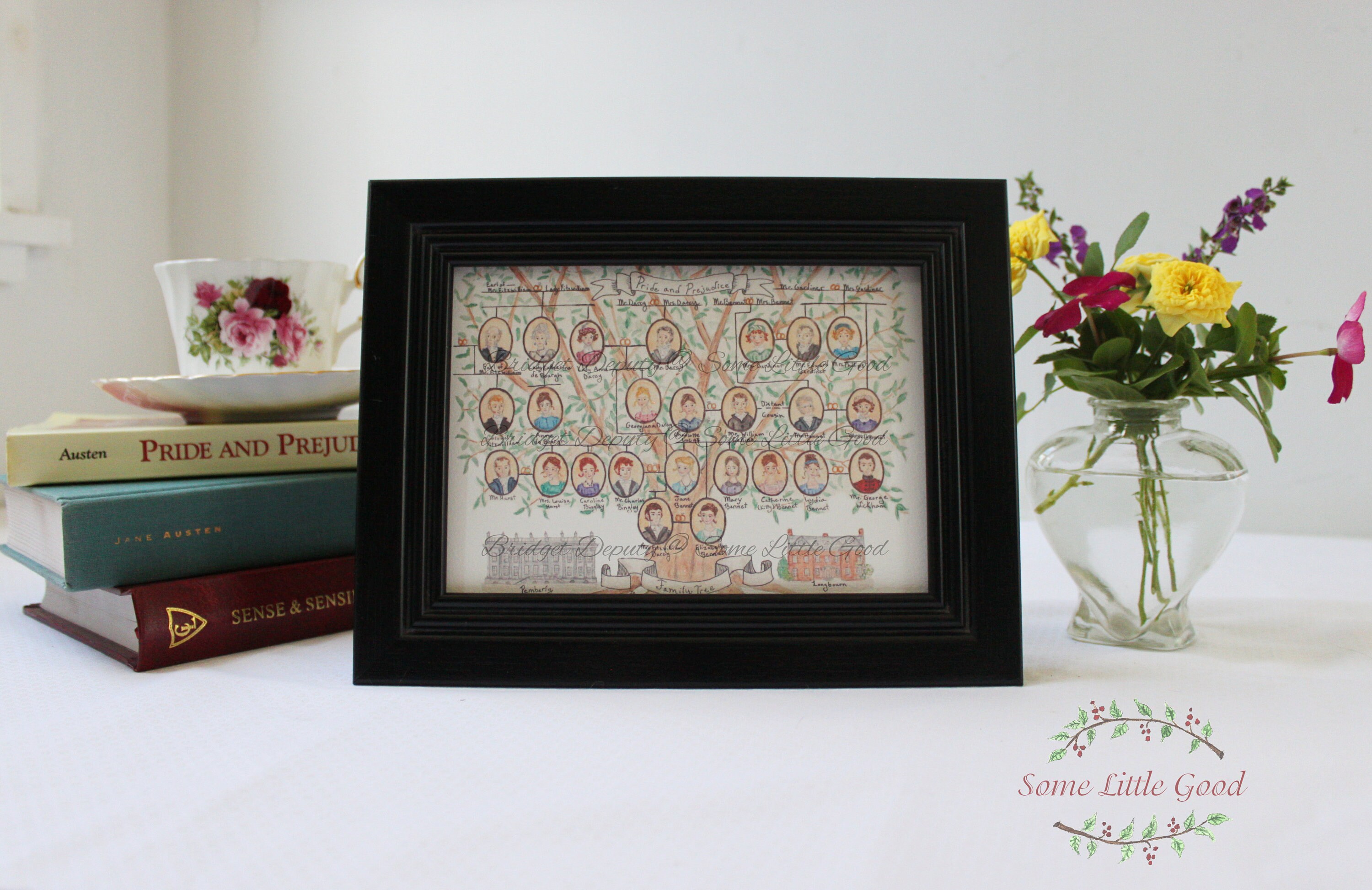 Pride and Prejudice Family Tree Art