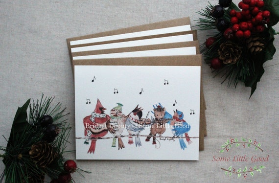 Caroling Cats | Holiday Card | 10 Card Set Caroling Cats | Holiday Card | 10 Card Set