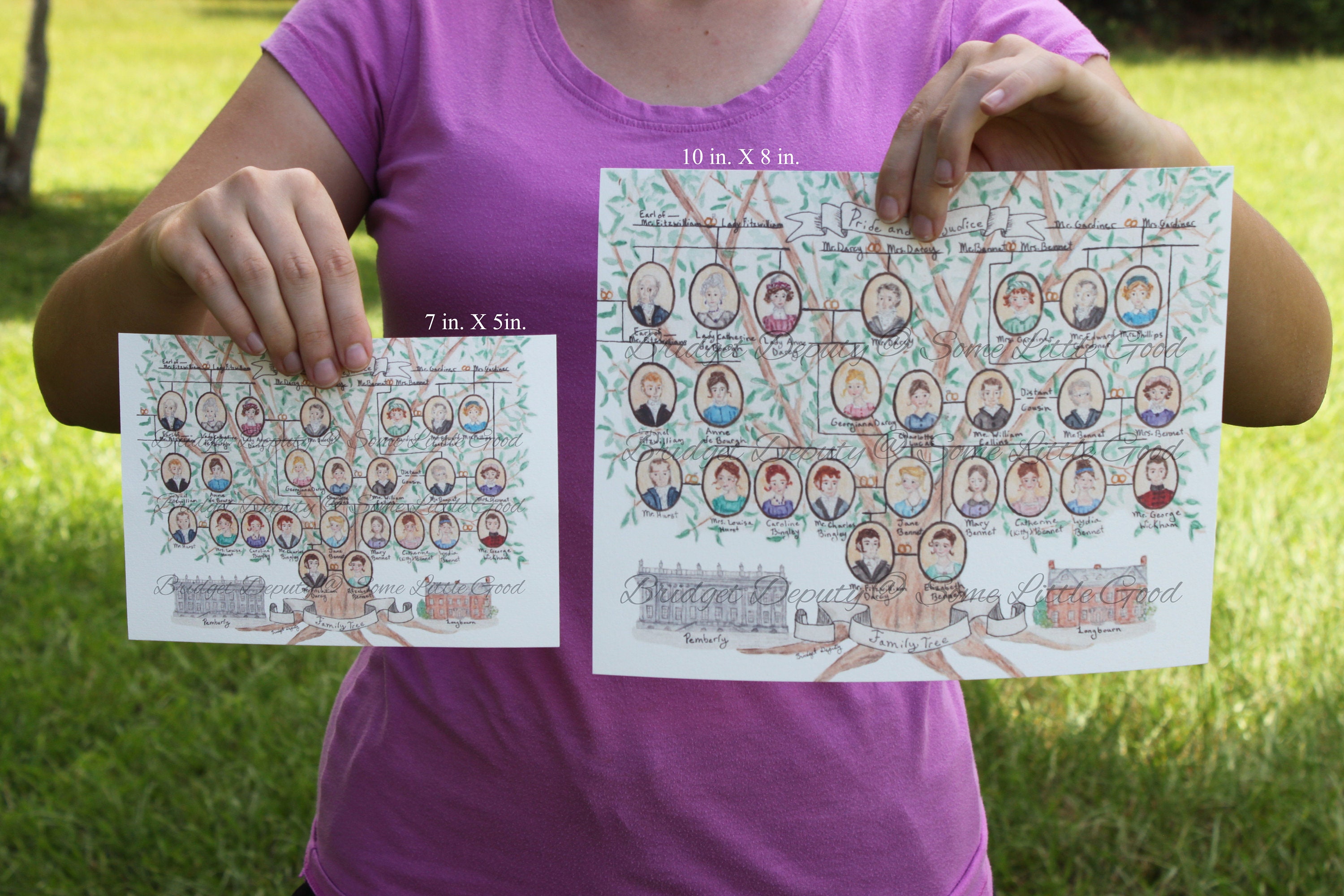 Pride and Prejudice Family Tree Art