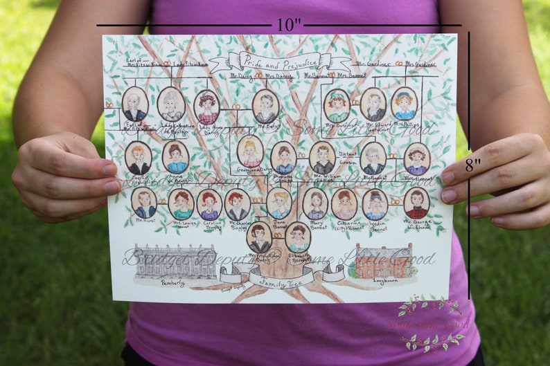 Pride and Prejudice Family Tree Art