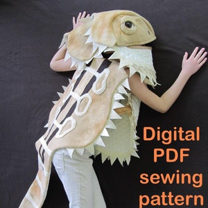 DIY Bearded Dragon Costume PDF Printable Sewing Pattern and Tutorial Booklet