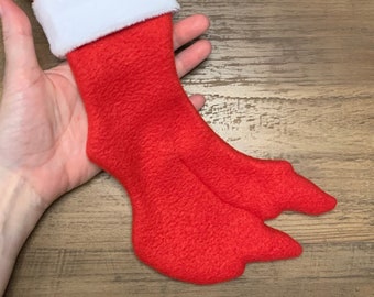 Llama foot shaped Christmas stocking