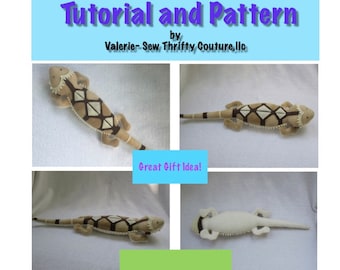 Pattern DIY Bearded Dragon Stuffie Sewing Pattern and Tutorial PDF