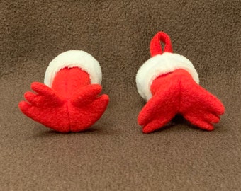Tiny Chameleon Foot Shaped Christmas Stocking Ornament: Reptile Gift