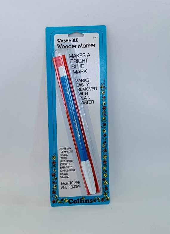 Wash Out Sewing Marker, Collins Washable Wonder Marker, Blue Marker, Water  Soluble Marking Pen 