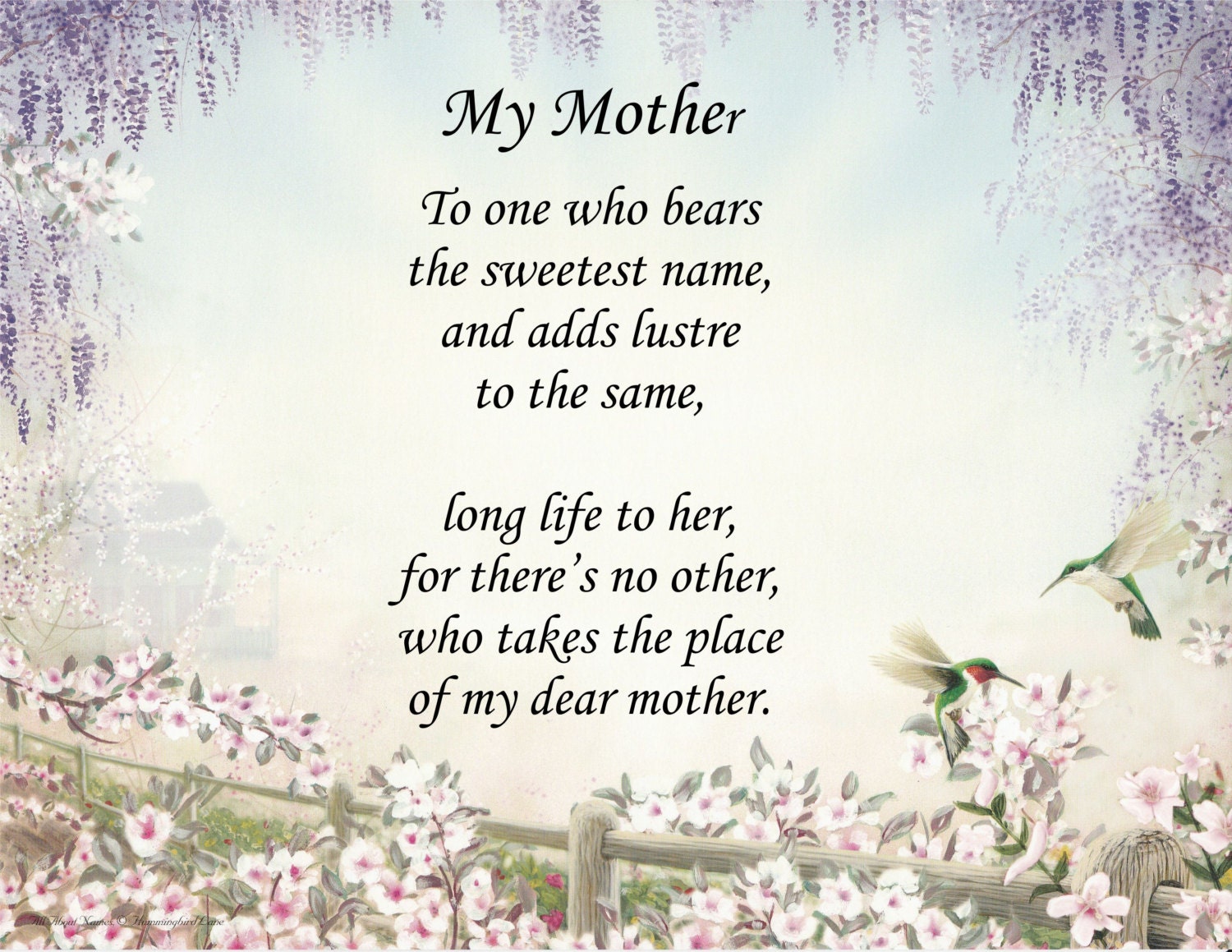 Poem My Mother - Etsy