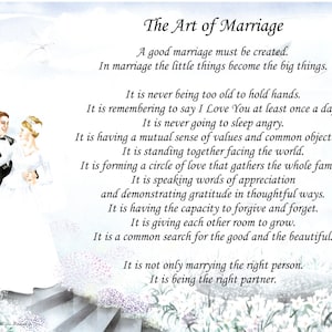 Wedding Poem The Art Of Marriage