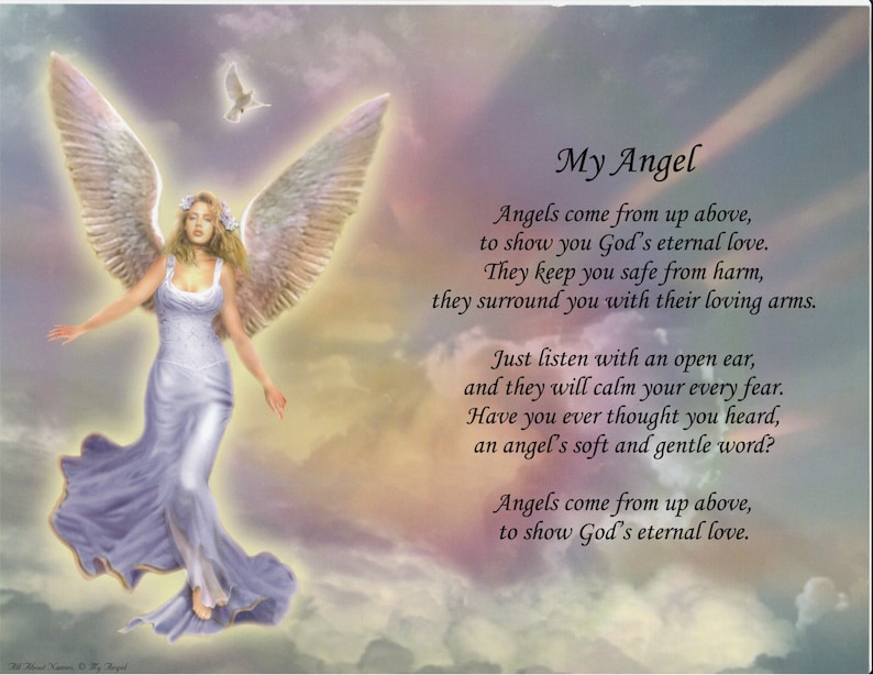 Inspirational Poem My Angel  Etsy
