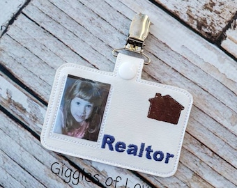 Pretend Play Realtor Badge - Handmade Child Gift Educational Imagination